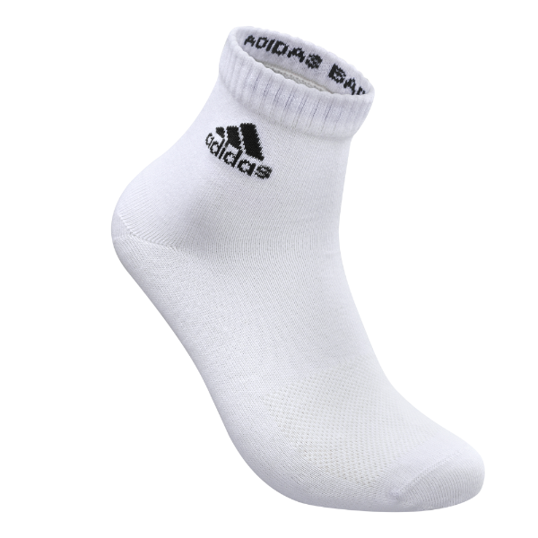 adidas P1 高機能短筒運動襪 白色   3雙一組
