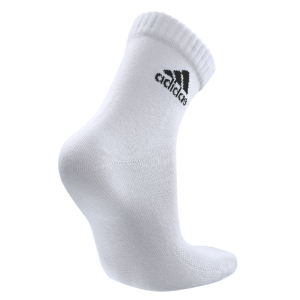 adidas P1 高機能短筒運動襪 白色   3雙一組