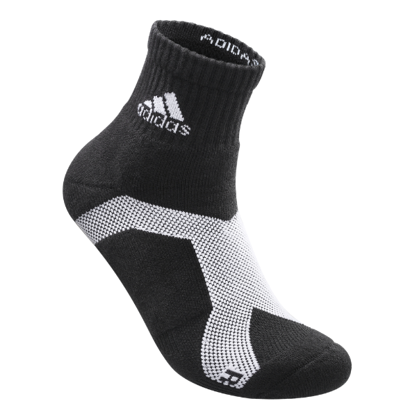 adidas P3.1 強化高機能 短筒運動襪 黑色 (增厚強化款)/ 1雙入