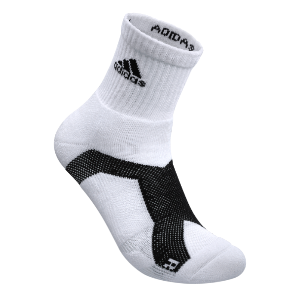 adidas P3.1 強化高機能 中筒運動襪 白色 (增厚強化款)/ 3雙一組