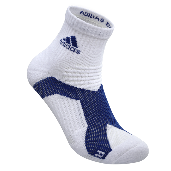 adidas P5.1 極致高機能 短筒運動襪 (多功能強化極致款) 白底藍字 / 3 雙一組