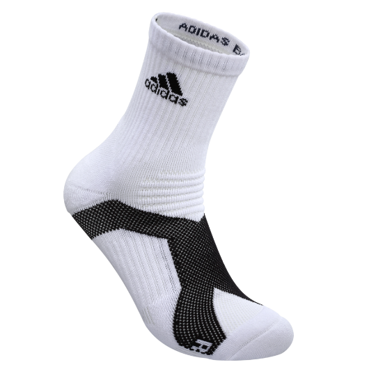 adidas P5.1 極致高機能 中筒運動襪 (多功能強化極致款) 白底黑字 / 3雙一組