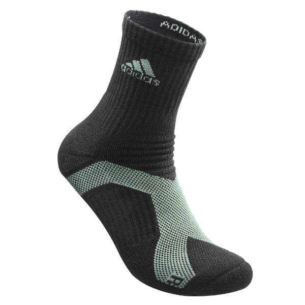 adidas P5.1 極致高機能 中筒運動襪 (多功能強化極致款) 黑底綠字 / 3雙一組